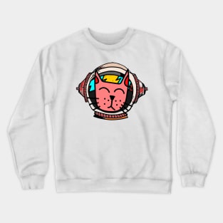 Astronaut cat doodle art illustration Crewneck Sweatshirt